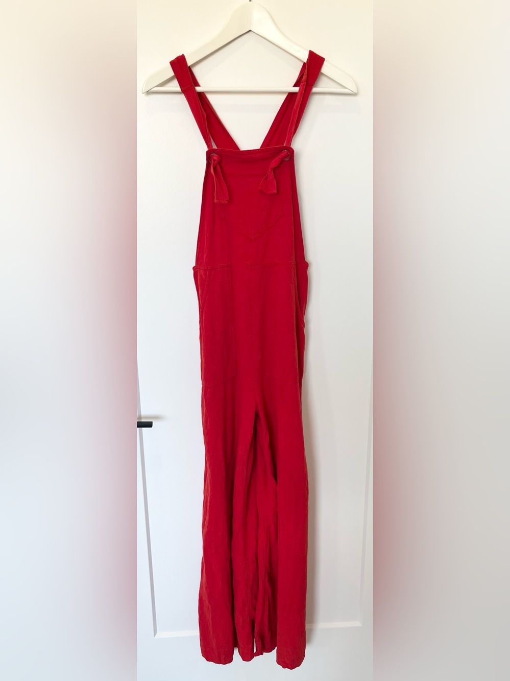 Anthropologie Red Rouge Wide Leg Jumpsuit Overalls Women’s Size XS
